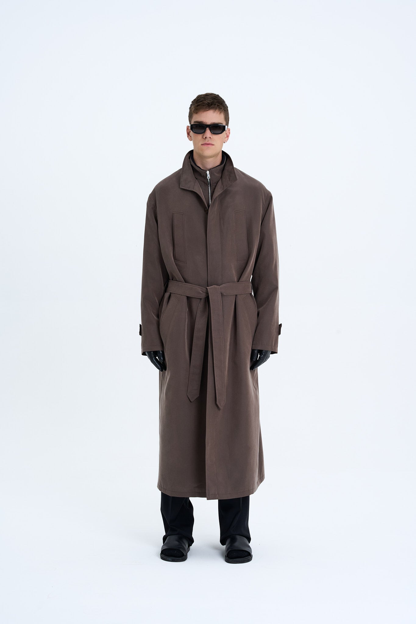 Open trench coat best sale