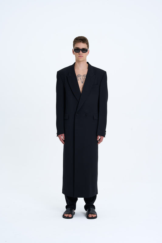 TAILORED WOOL EVENING COAT