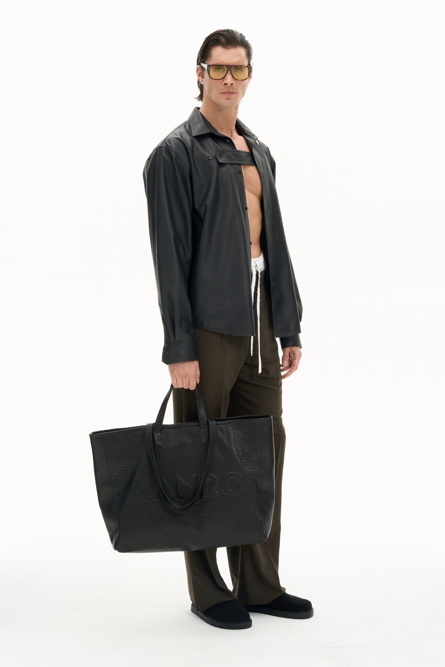 MALFY LEATHER OVERSHIRT