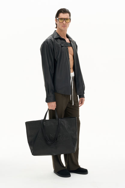 MALFY LEATHER OVERSHIRT