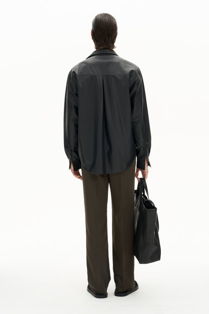 MALFY LEATHER OVERSHIRT